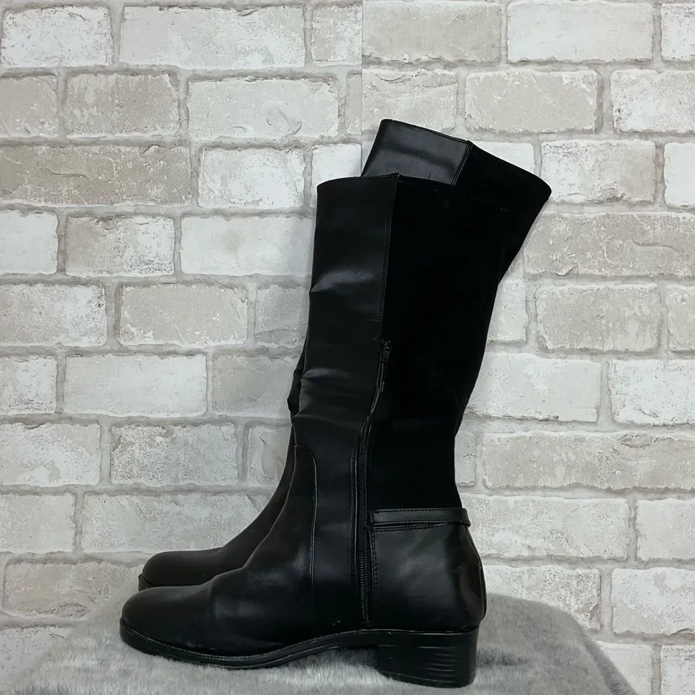 Black Knee High Riding Boots Size 5.5